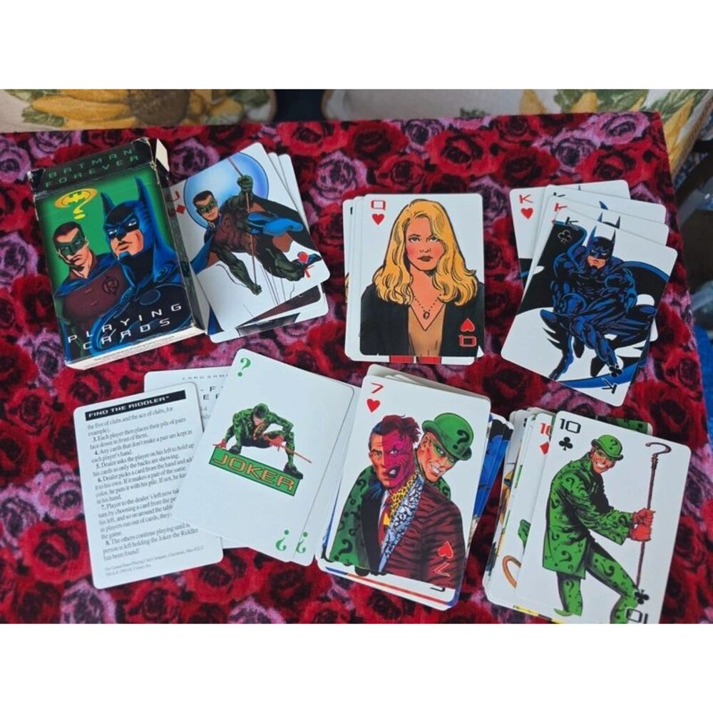 Vintage 1995 Batman Forever Playing Cards Deck DC Comics Robin Retro